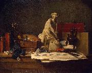Jean Simeon Chardin Still Life with Attributes of the Arts Sweden oil painting artist